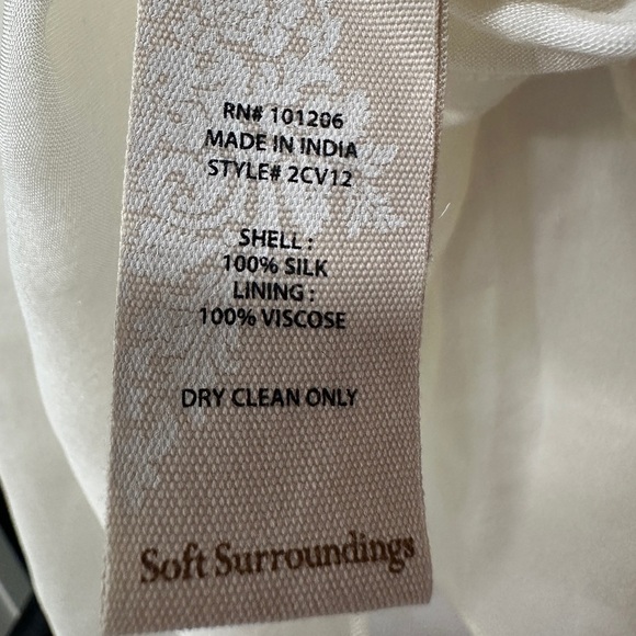 Soft Surroundings 100% Silk Tank Top in Ivory White - Picture 6 of 6